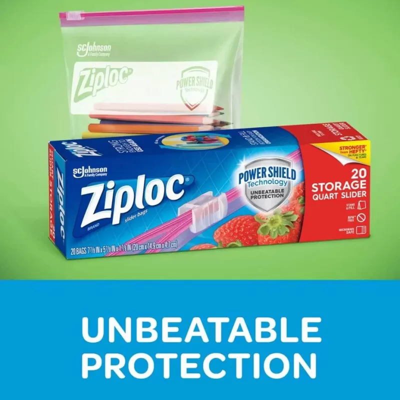 Ziploc Power Shield – 20 Storage Bags