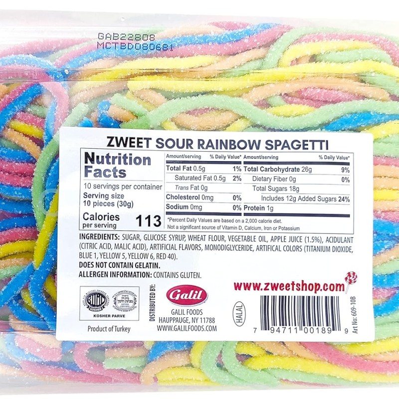 Zweet Rainbow Sour Silly Spaghetti