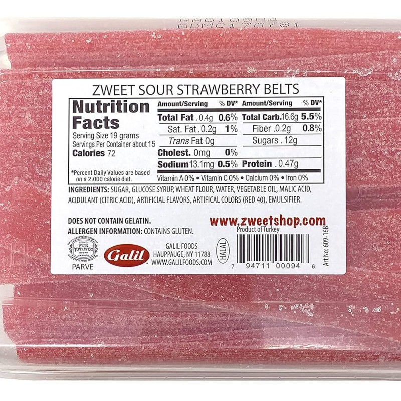 Zweet Sour Belts Strawberry