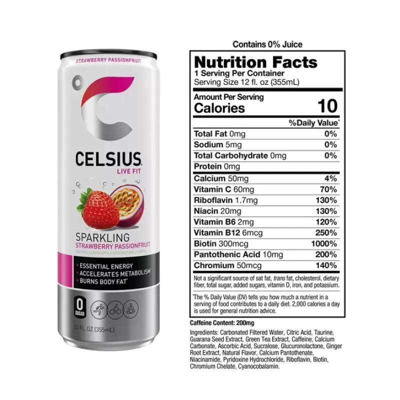 Celsius Sparklin Strawberry Passionfruit