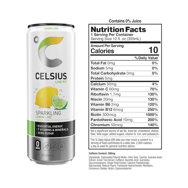 Celsius Sparkling Lemon Lime