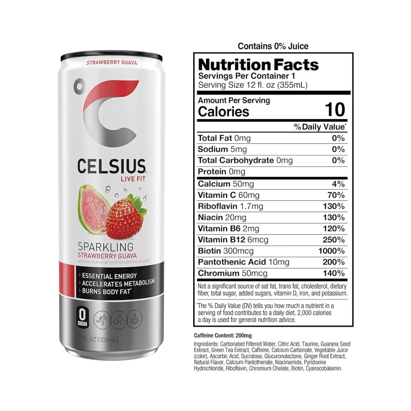 Celsius Sparkling Strawberry Guava