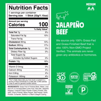 Chomps Jalapeno Beef Stick