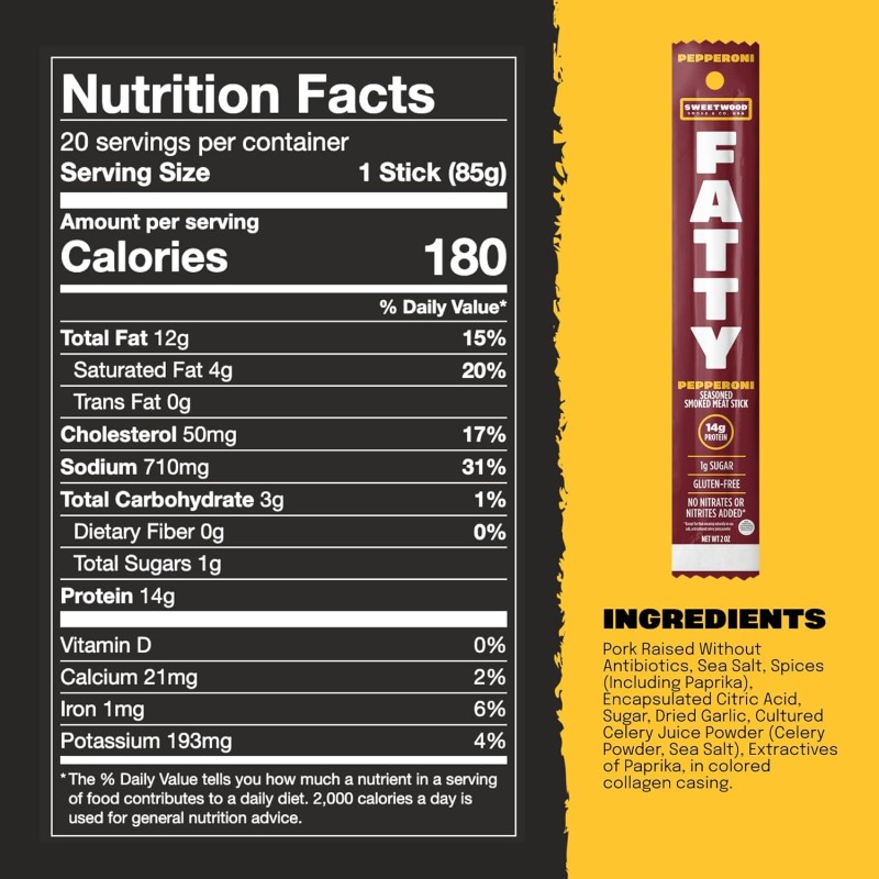 Fatty Pepperoni Meat Sticks