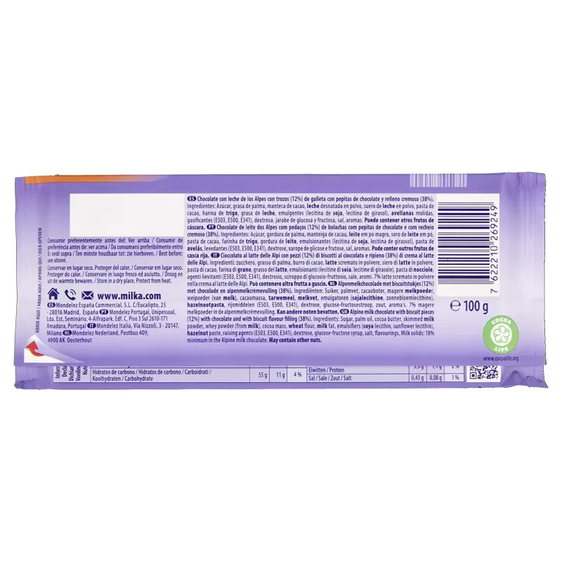 Milka Milk Chocolate with Chips Ahoy