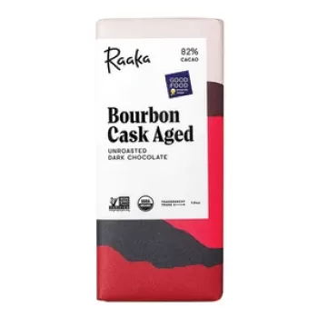 Raaka Bourbon Cask Aged 82% Dark Chocolate Bar