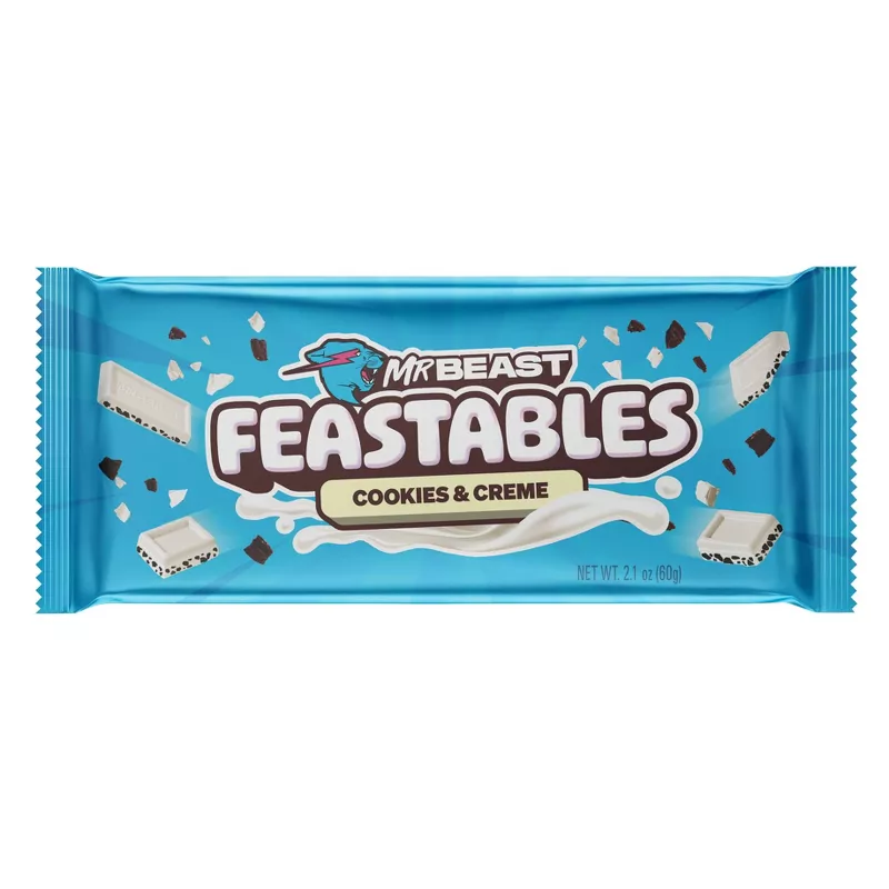 Feastables MrBeast Cookies and Cream Chocolate Bar