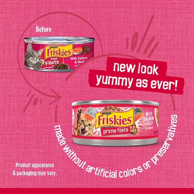 Purina Friskies Prime Fillets with Salmon & Beef