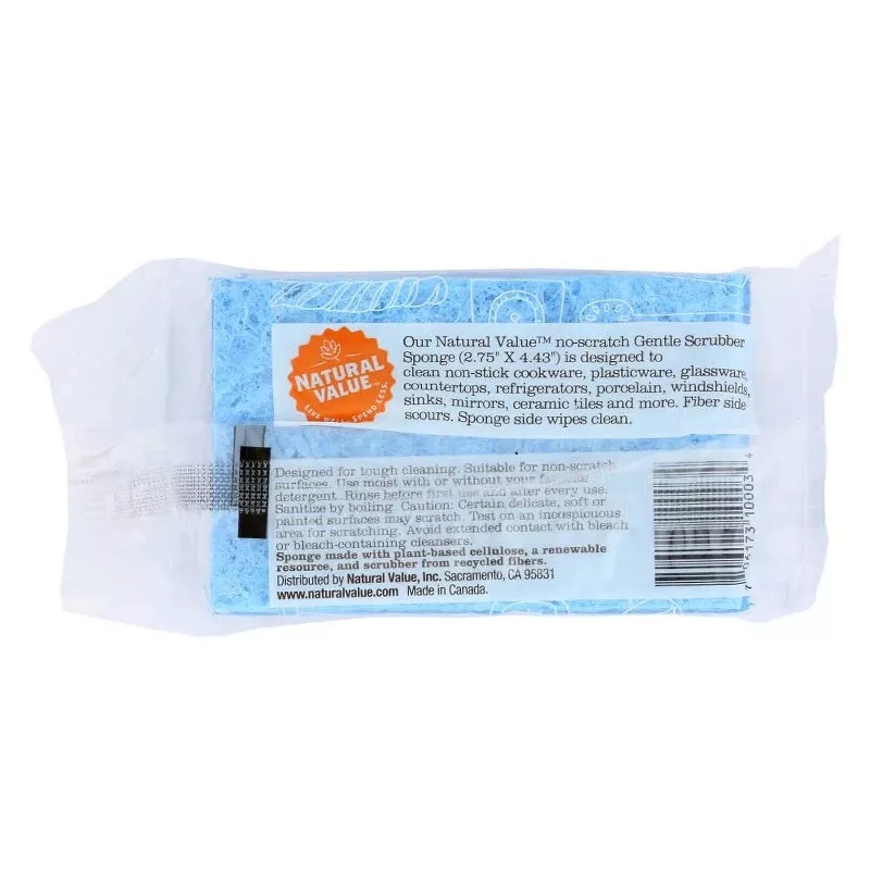 Natural Value Gentle Scrubber Sponge 1ct