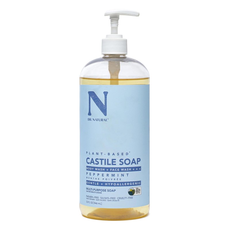 Dr. Natural Castile Liquid Soap Peppermint 32 oz
