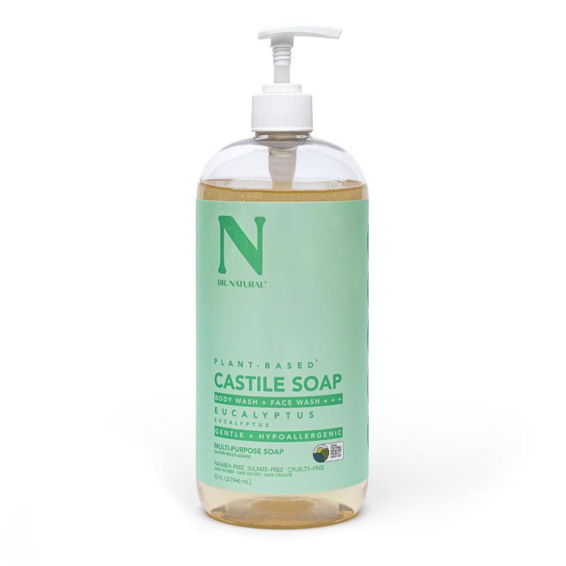 Dr. Natural Castile Liquid Soap Eucalyptus 32 oz