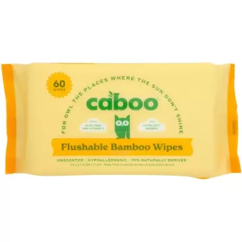 Caboo Flushable Bamboo Wipes 60 ct
