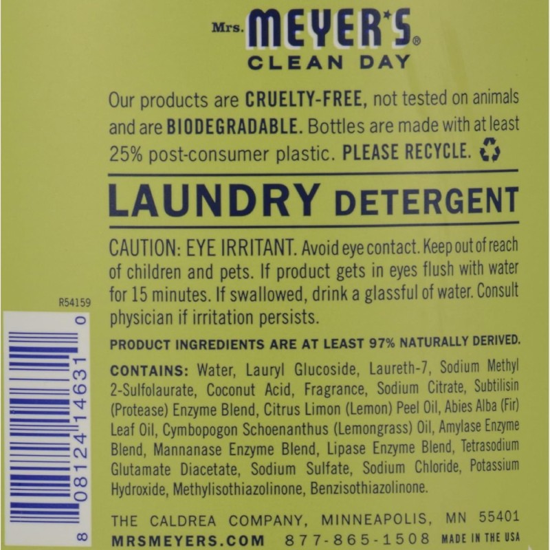 Mrs. Meyer'S Laundry Detergent Lemon Verbana