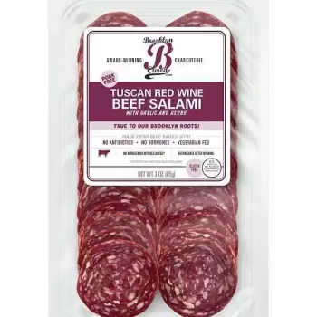 Tuscan Red Wine Beef Salami Presliced