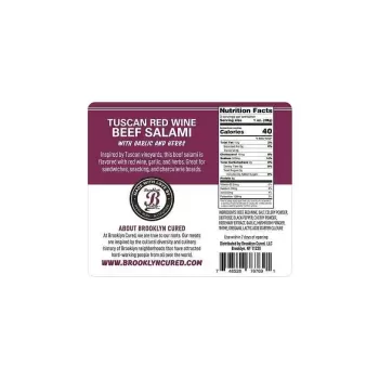 Tuscan Red Wine Beef Salami Presliced