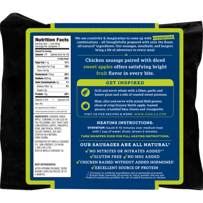 Aidells Sausage Chicken & Apple