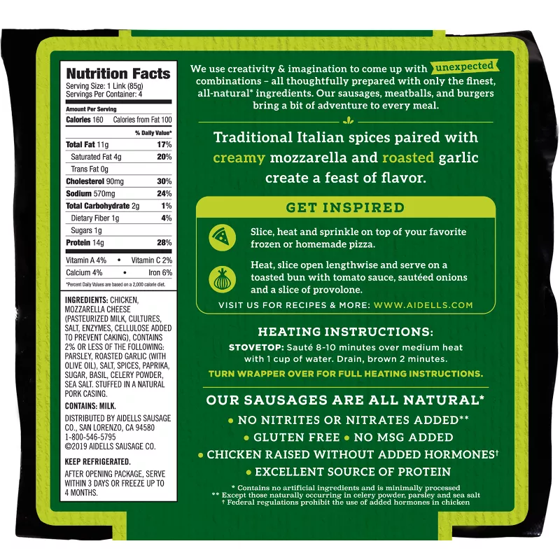 Aidells Sausage Italian Style