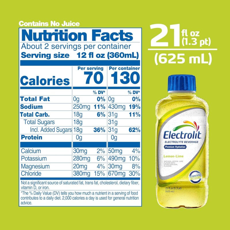 Electrolit Electrolyte Beverage Lemon Lime