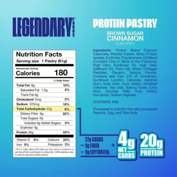 Legendary Protein Pastry Brown Sugar Cinnamon