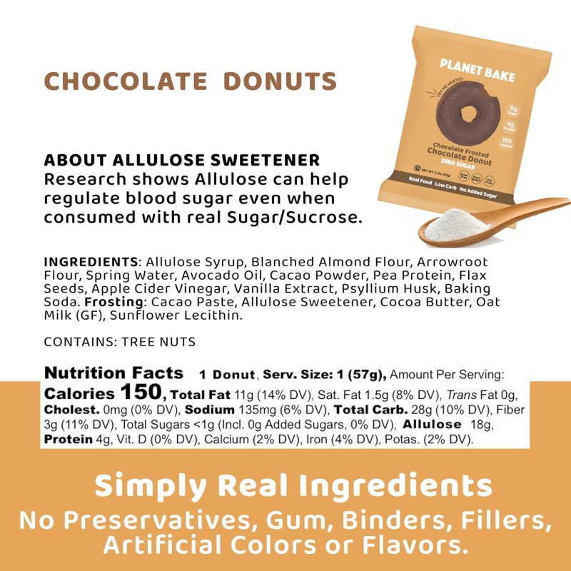 Planet Bake Dark Chocolate Donut