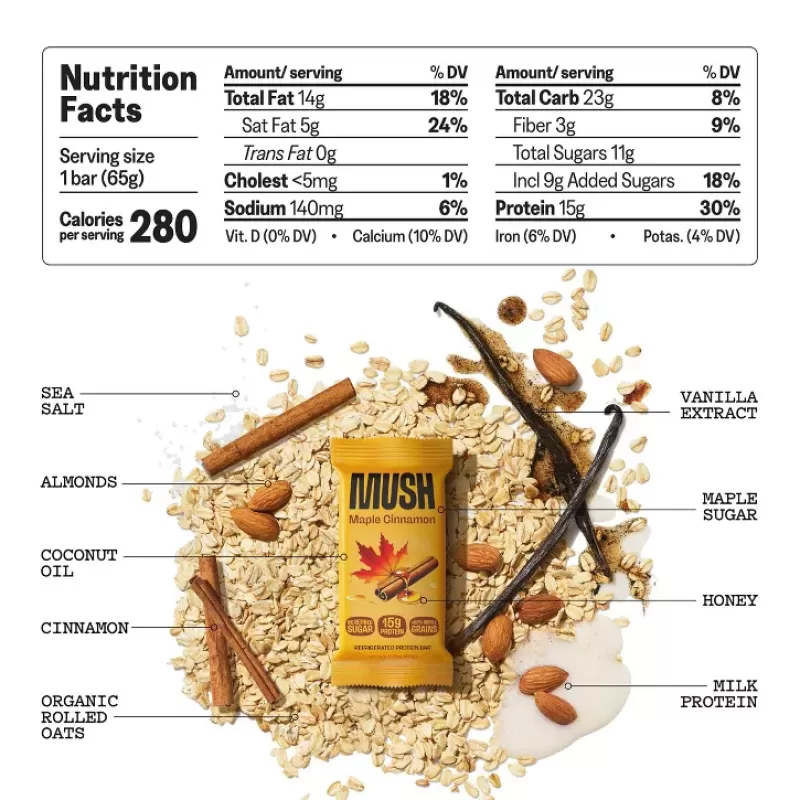 Mush Protein Bar  Maple Cinnamon