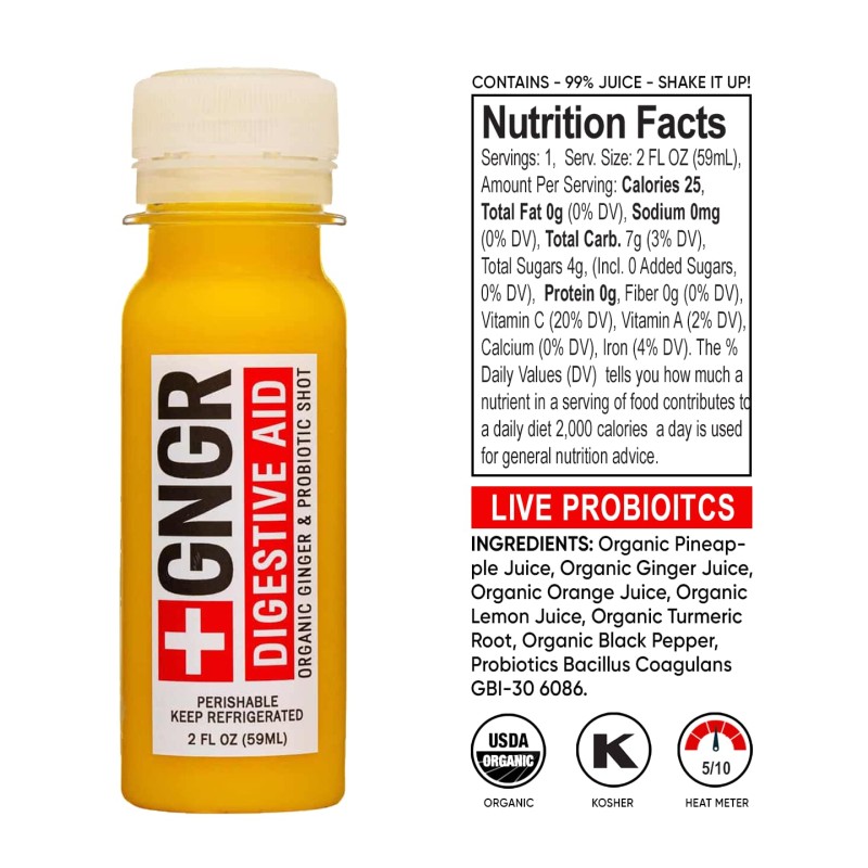 GNGR Digestive Aid Organic Ginger Shots
