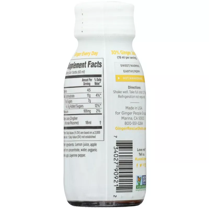 The Ginger People Ginger Shots Rescue Lemon & Cayenne