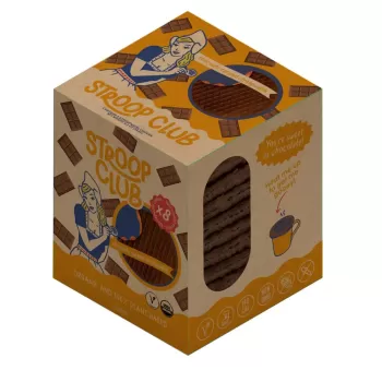 StroopClub PB Chocolate Caramel Stroopwafels – 8 Pack