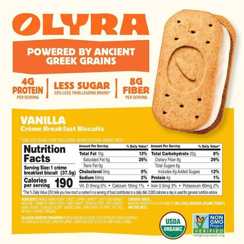 Olyra Vanilla Crème Breakfast Biscuits