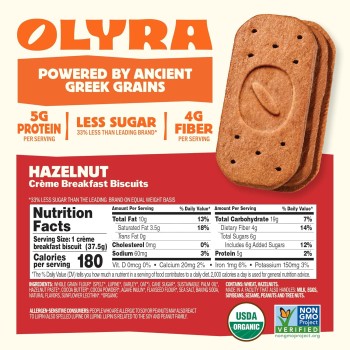 Olyra Organic Crème Breakfast Biscuit – Hazelnut