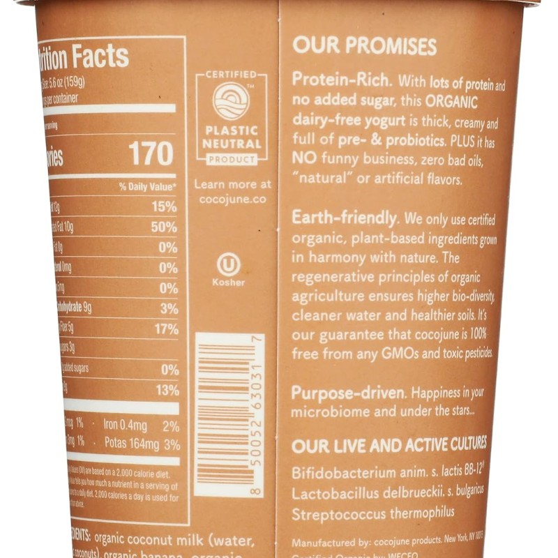 Cocojune Organic Vanilla Protein Coconut Yogurt