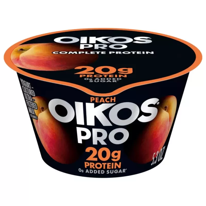 Oikos Pro Peach Greek Yogurt