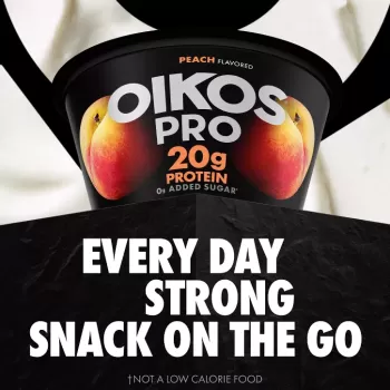 Oikos Pro Peach Greek Yogurt