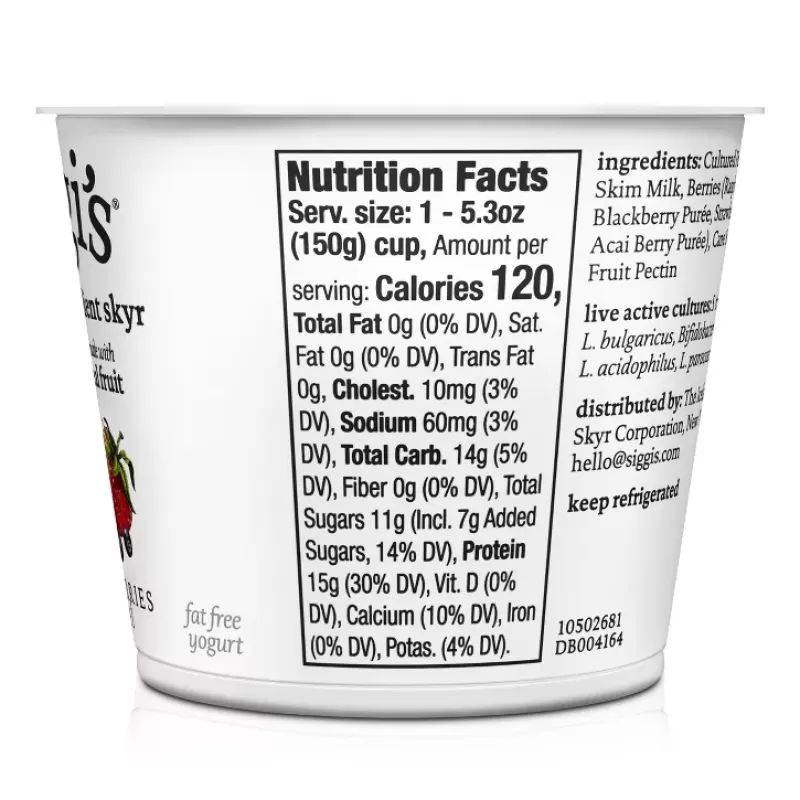 Siggi's Yogurt Mixed Berries & Acai