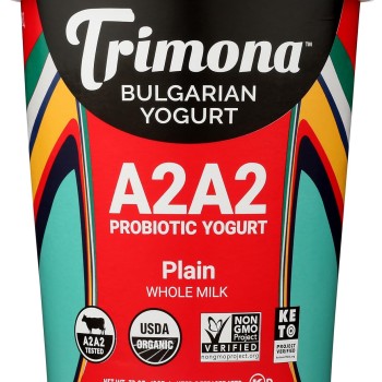 Trimona Foods Organic Plain Bulgarian A2A2 Yogurt,