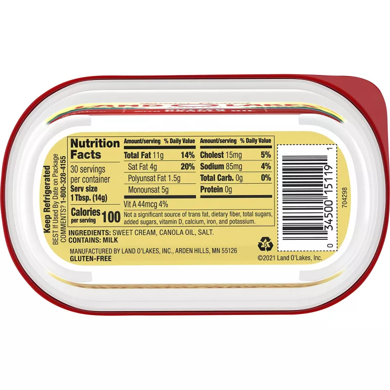 Land O Lakes Spreadable Butter with Canola Oil