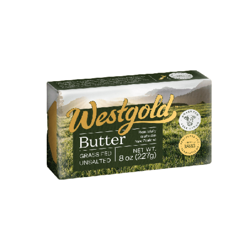 Westgold Unsalted Grass Fed Butter-8 oz