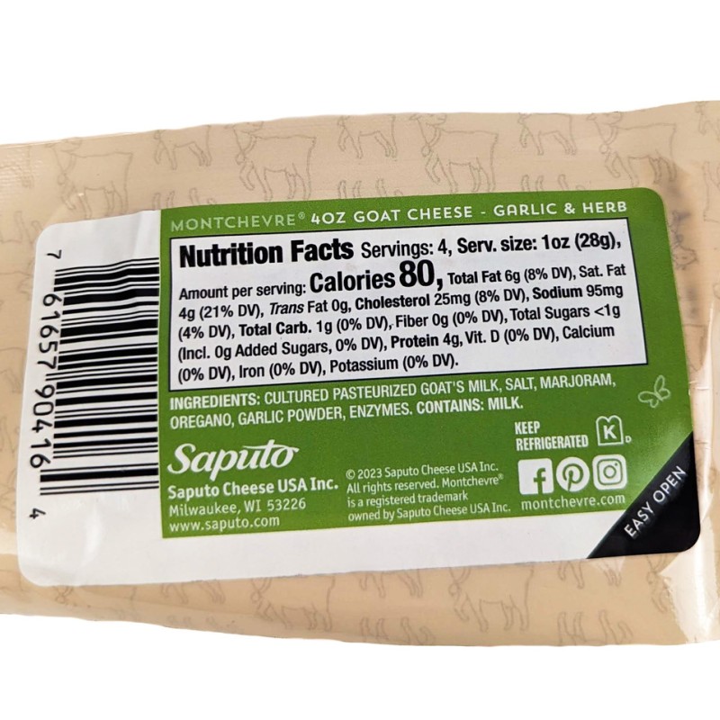 Montchevre Garlic & Herb Goat Cheese