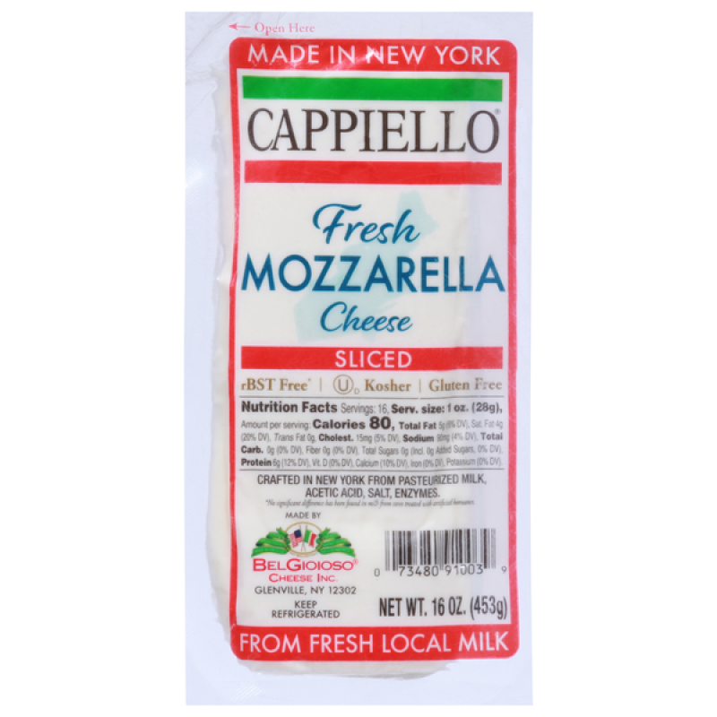 Cappiello Fresh Mozzarella Sliced Cheese