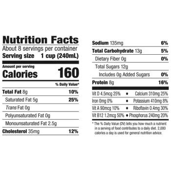Horizon Organic Whole High Vitamin D Milk 0.5gal