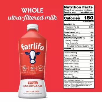 Fairlife Lactose-Free Whole Milk - 52 fl oz
