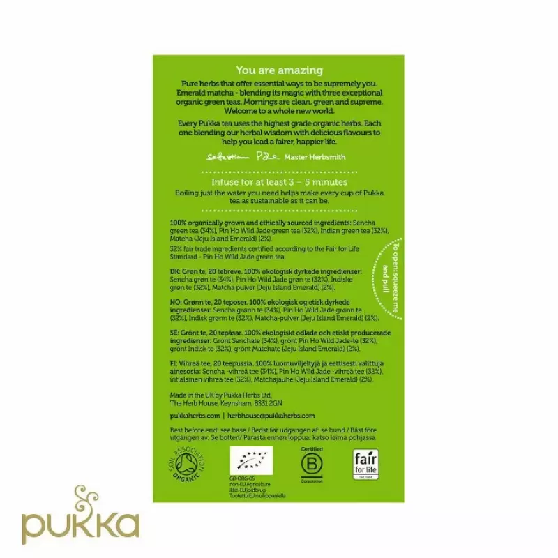 Pukka Supreme Matcha Green Organic Tea