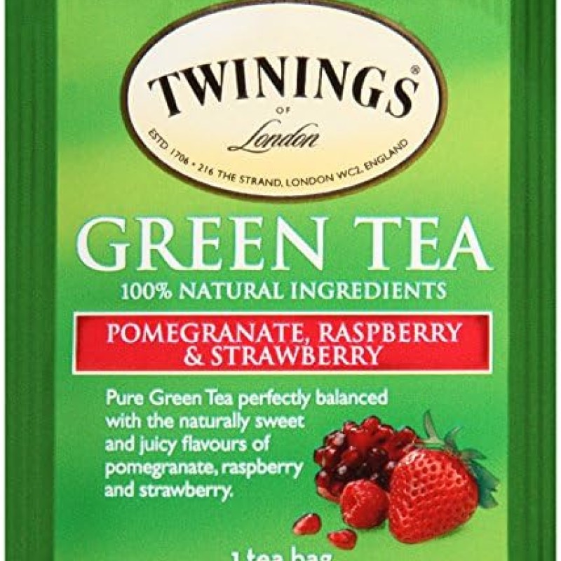 Twining Tea Green Pomegranate, Raspberry, Strawberry