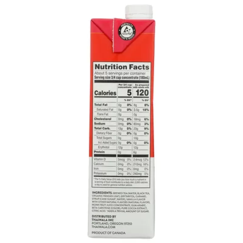 Thaiwala Tea Conc Thai Zero Sugar