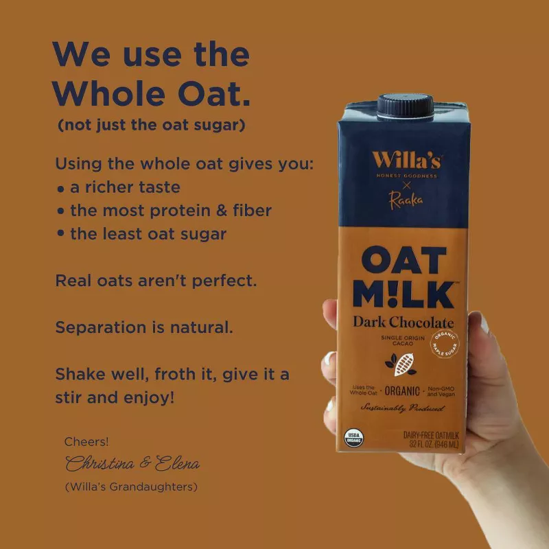 Willa's Dark Chocolate Oat Milk