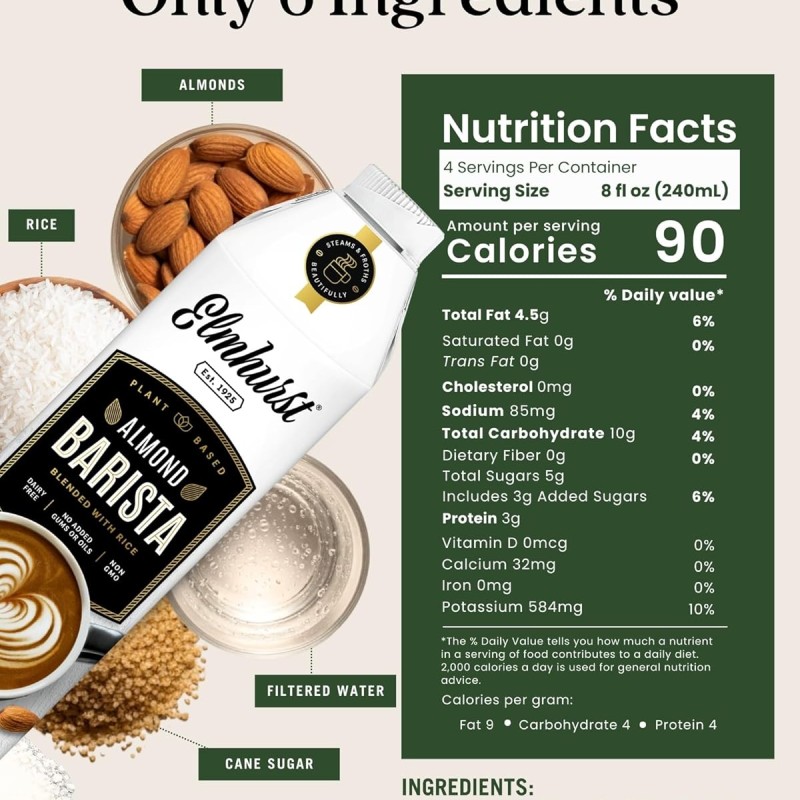 Elmhurst 1925 Almond Milk Barista Edition