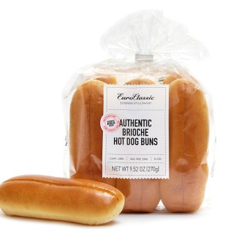 Authentic Brioche Hot Dog Buns Euroclassic