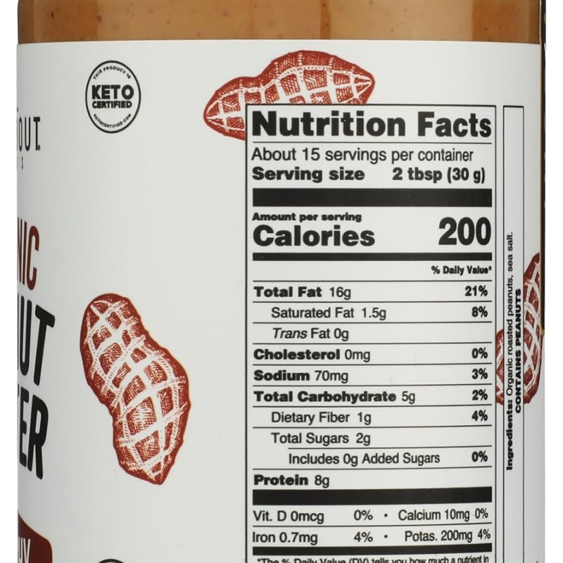 Just About Foods Organic & Keto Peanut Butter