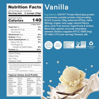 OWYN 20g Protein Powder - Vanilla