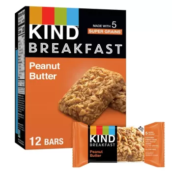 KIND Breakfast Peanut Butter Bars – 10.58oz / 12ct